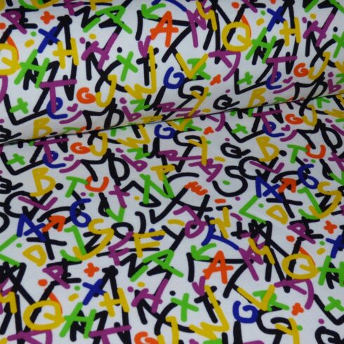 Betű mintás hurkolt futter