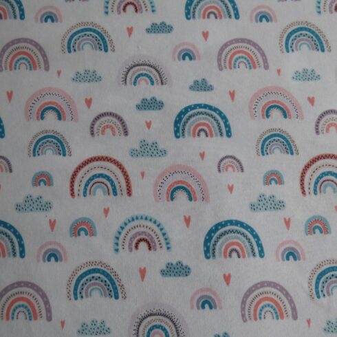 Szivárványos pamut jersey