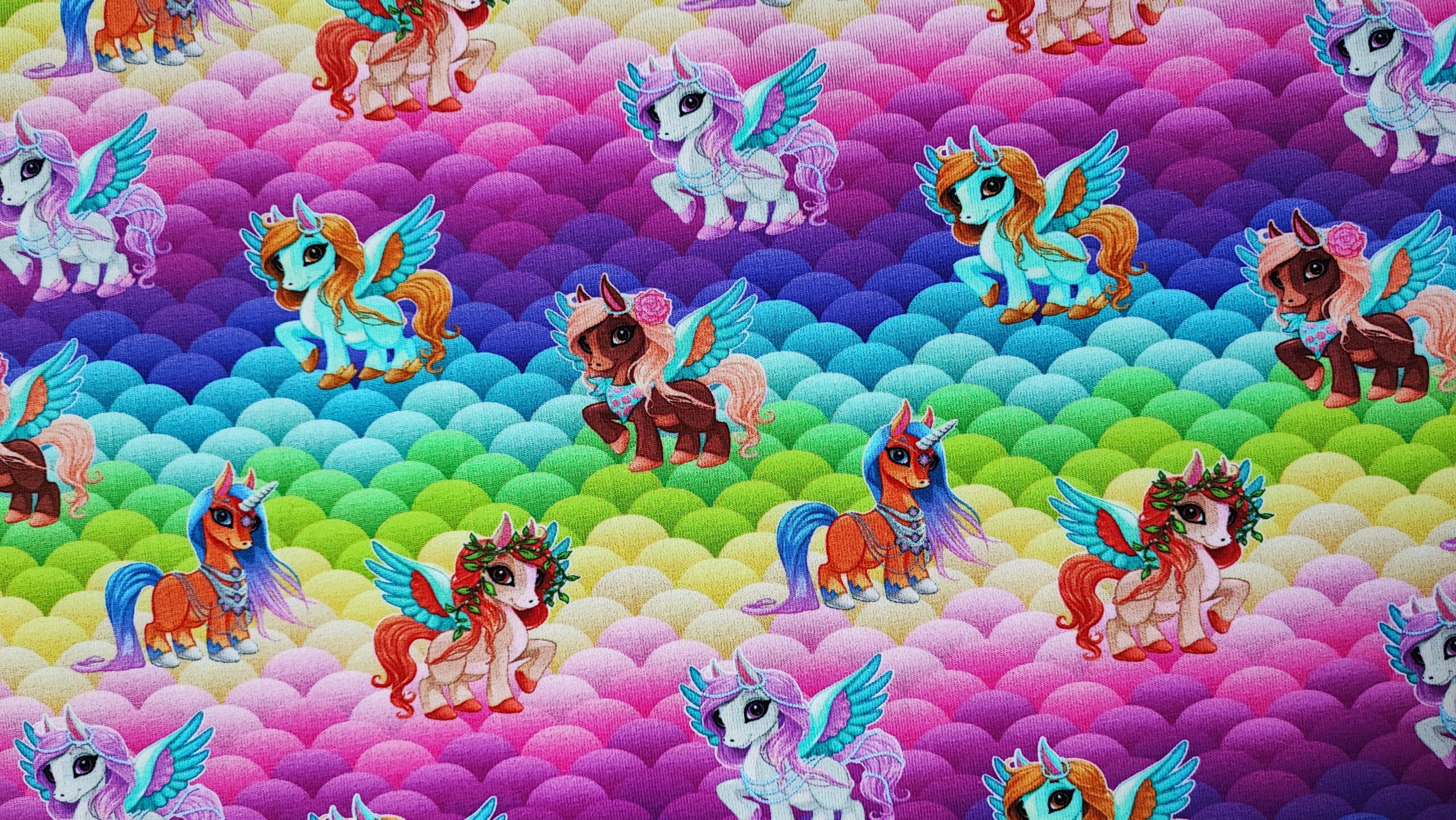 Szivárványos pónis pamut jersey - Image 2