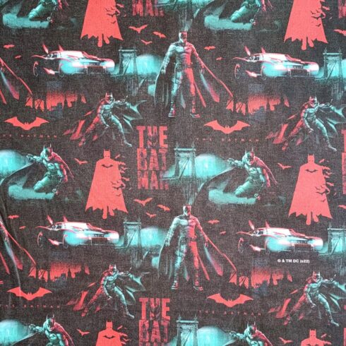 Batman designer pamutvászon fekete alapon