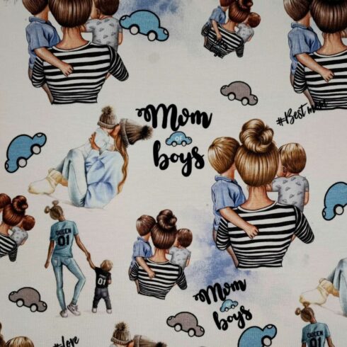 Anyás fiús pamut jersey