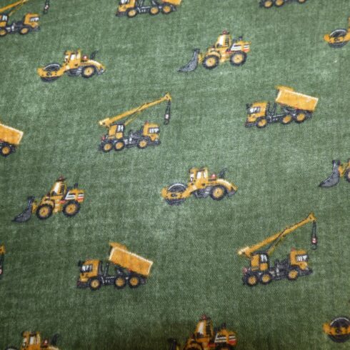 Munkagépes dupla géz zöld alappal