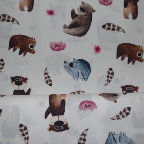 Medvés, vaddisznós finom szövésű pamutvászon, puplin