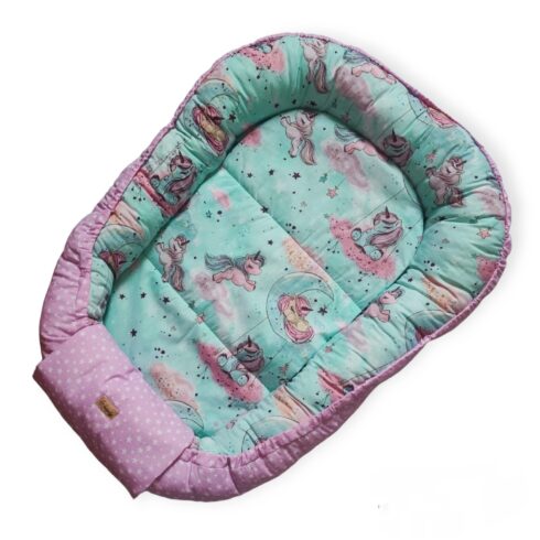 Unikornisos babafészek szett menta alapon