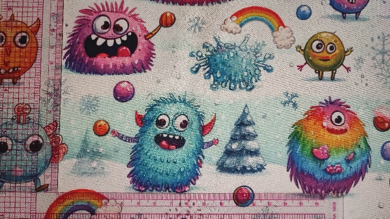 Szörnyecskés softshell anyag - Image 2