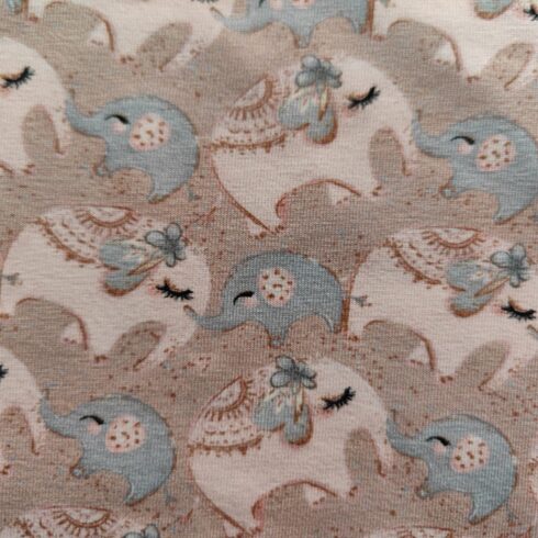 Elefántos pamut jersey darab 30 cm