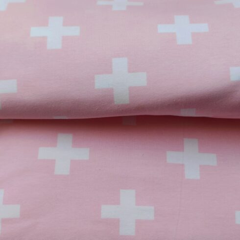 Biopamut jersey anyag rózsaszín kis hibával!!!