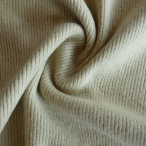 Mogyoróbarna körkötött bordás pamut jersey