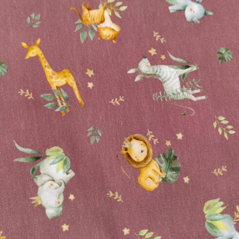 Afrikai állatos biopamut jersey