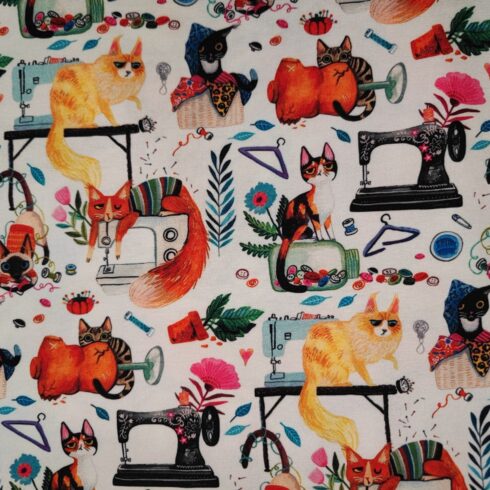 Cicás, varrógépes pamut jersey