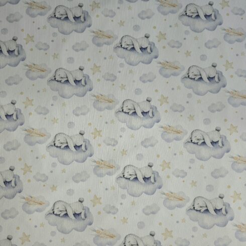 Alvó nyuszis pamut jersey